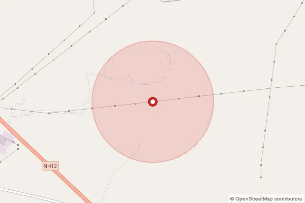 Map showing approximate area covered by Pincode 742304 — Nazirpur Bo, Murshidabad