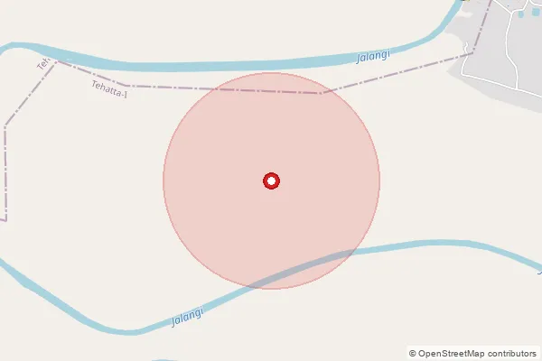 Map showing approximate area covered by Pincode 742306 — Kazipara Bo, Murshidabad