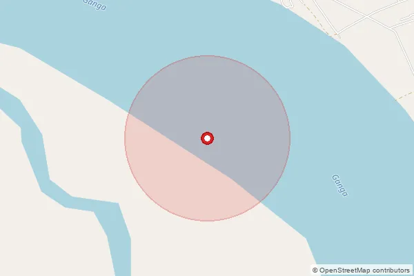 Map showing approximate area covered by Pincode 742308 — Borderpara Bo, Murshidabad