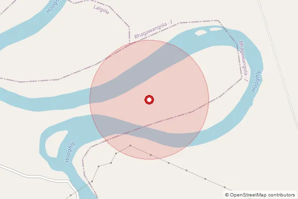 Map showing approximate area covered by Pincode 742402 — Talibpur So, Murshidabad