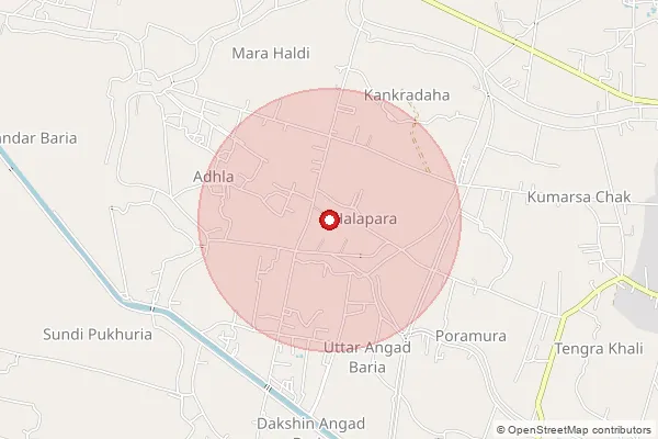Map showing approximate area covered by Pincode 743329 — Jogendranagar Bo, 24 Paraganas South