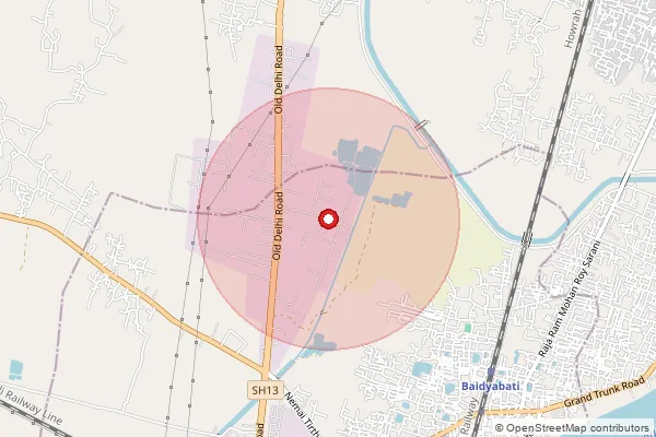 Map showing approximate area covered by Pincode 743347 — Akshoynagar Bo, 24 Paraganas South