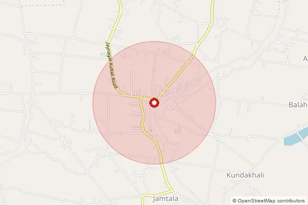 Map showing approximate area covered by Pincode 743348 — Belpukur Bo, 24 Paraganas South