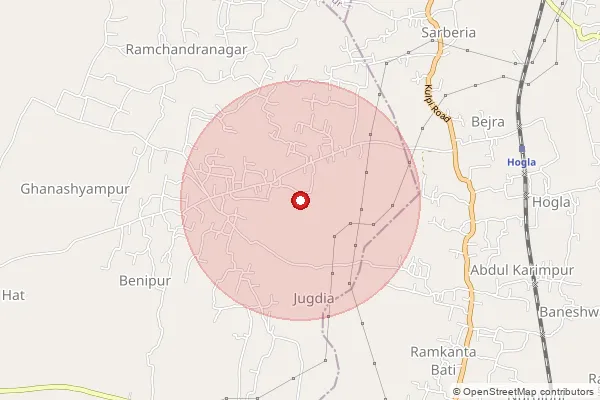 Map showing approximate area covered by Pincode 743355 — Dhanpota Bo, 24 Paraganas South
