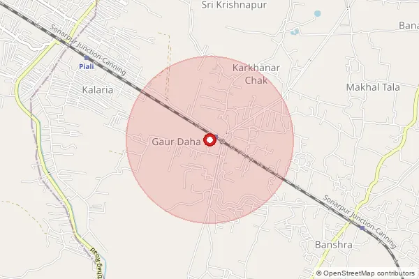 Map showing approximate area covered by Pincode 743363 — Narayanpur Bo, 24 Paraganas South