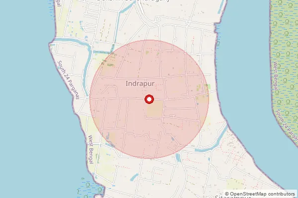 Map showing approximate area covered by Pincode 743371 — Daspur Bo, 24 Paraganas South