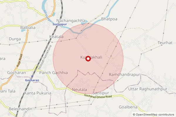 Map showing approximate area covered by Pincode 743376 — Debisabad Bo, 24 Paraganas South