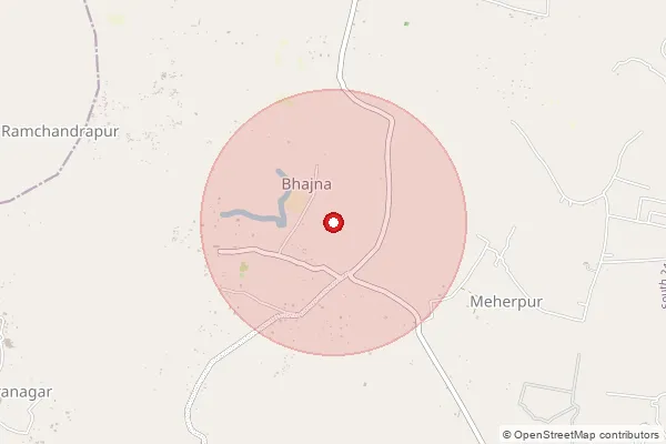 Map showing approximate area covered by Pincode 743399 — Bhajna Benepara Bo, 24 Paraganas South