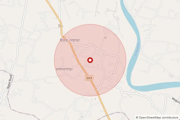 Map showing approximate area covered by Pincode 743401 — Andharmanik Bo, 24 Paraganas North