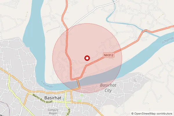 Map showing approximate area covered by Pincode 743422 — Kathur Bo, 24 Paraganas North
