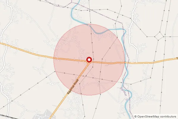 Map showing approximate area covered by Pincode 743423 — Baidyapur Bo, 24 Paraganas North