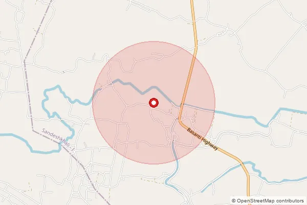 Map showing approximate area covered by Pincode 743425 — Kharupala Bo, 24 Paraganas North