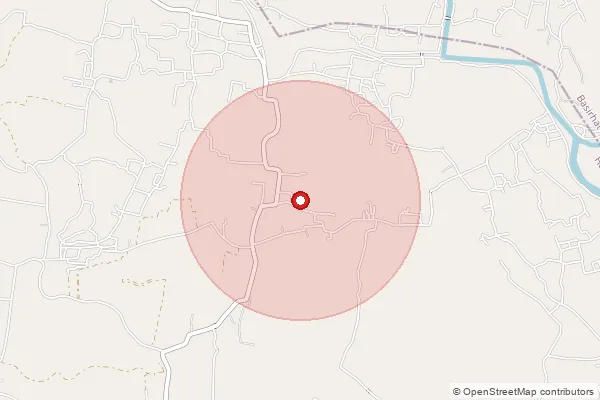 Map showing approximate area covered by Pincode 743445 — Gouribhoj Bo, 24 Paraganas North