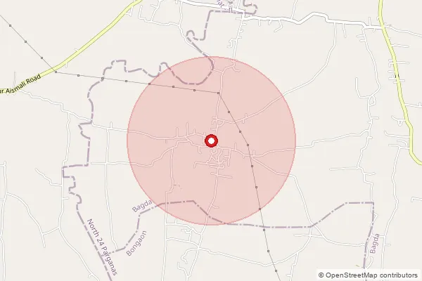 Map showing approximate area covered by Pincode 743710 — Akaipur Bo, 24 Paraganas North