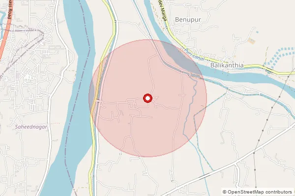 Map showing approximate area covered by Pincode 752100 — Trahi Achyut Nagar B.O, Khordha