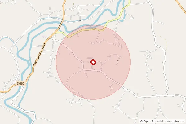 Map showing approximate area covered by Pincode 752110 — Siso, Puri