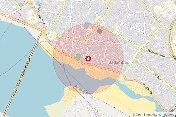 Map showing approximate area covered by Pincode 753009 — Rajabagicha S.O, Cuttack