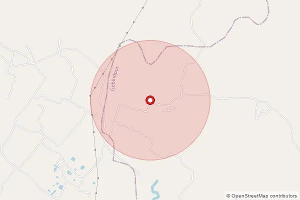 Map showing approximate area covered by Pincode 754003 — G.Nahalpur B.O, Cuttack