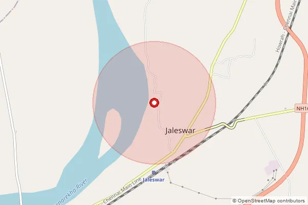 Map showing approximate area covered by Pincode 756081 — Putura B.O, Baleshwar