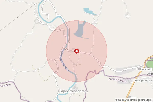 பின்கோடு 761210 — Gosani Branch Office, Gajapati ஆல் உள்ளடக்கப்பட்ட தோராயமான பகுதியைக் காட்டும் வரைபடம்
