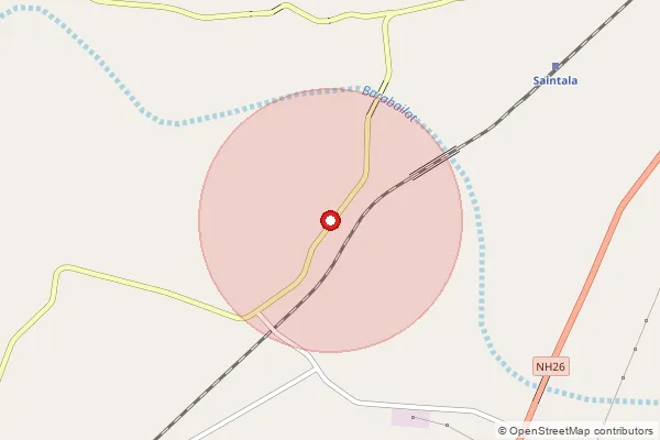 பின்கோடு 767070 — Kamarlaga Branch Office, Balangir ஆல் உள்ளடக்கப்பட்ட தோராயமான பகுதியைக் காட்டும் வரைபடம்