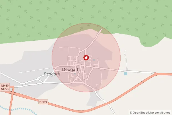 పిన్‌కోడ్ 768110 — Balanda Branch Office, Deogarh ద్వారా కవర్ చేయబడిన సుమారు ప్రాంతాన్ని చూపే మ్యాప్