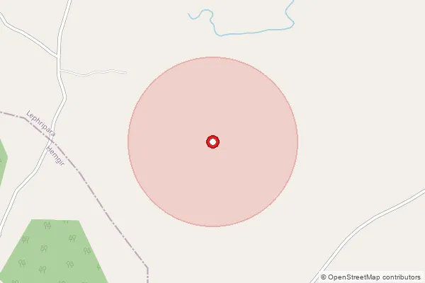 Map showing approximate area covered by Pincode 770021 — Aunlabahal B.O, Sundargarh