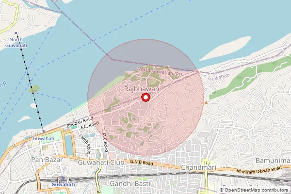 Map showing approximate area covered by Pincode 781004 — Kharguli S.O, Kamrup Metro