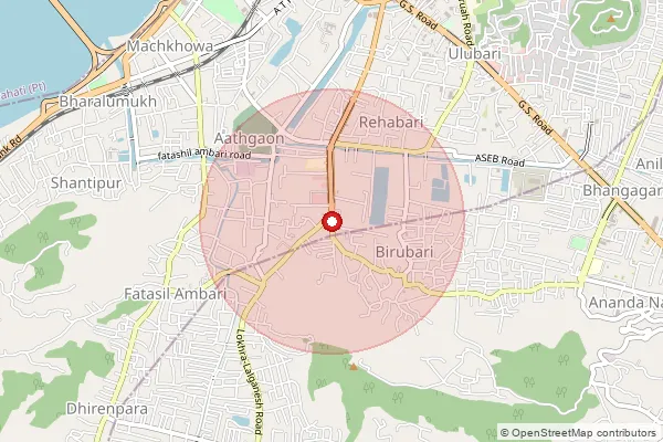 Map showing approximate area covered by Pincode 781016 — Gopinathnagar S.O, Kamrup Metro