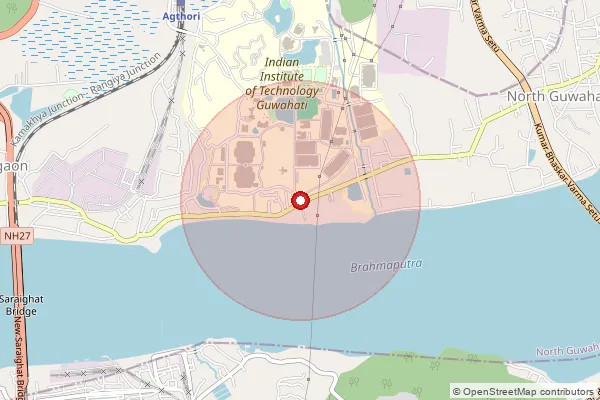 Map showing approximate area covered by Pincode 781031 — Collegenagar B.O, Kamrup