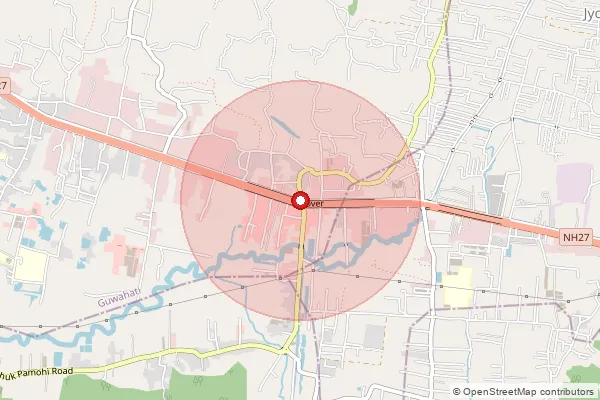 Map showing approximate area covered by Pincode 781035 — Garchuk S.O, Kamrup Metro