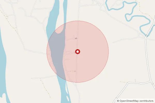 Map showing approximate area covered by Pincode 781121 — Halda B.O, Kamrup