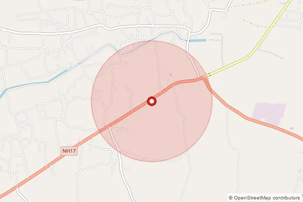 Map showing approximate area covered by Pincode 781122 — Simina B.O, Kamrup