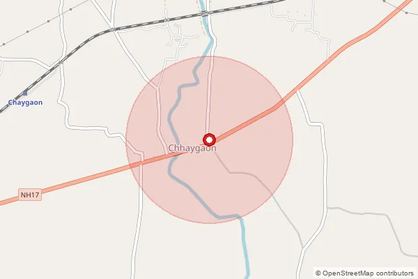 Map showing approximate area covered by Pincode 781124 — Champaknagar B.O, Kamrup