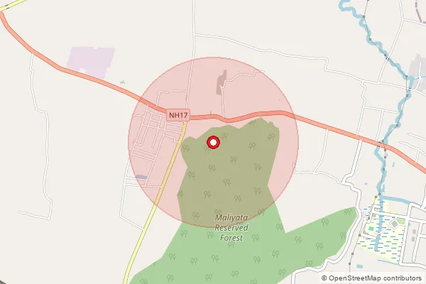 Map showing approximate area covered by Pincode 781125 — Kulsirange B.O, Kamrup