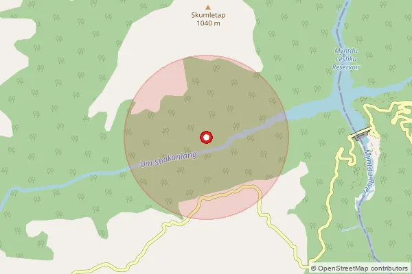 Map showing approximate area covered by Pincode 781127 — Kalubari B.O, Kamrup