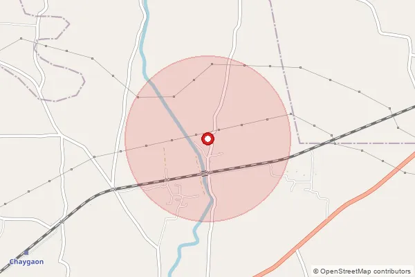 Map showing approximate area covered by Pincode 781129 — Nalapara B.O, Kamrup