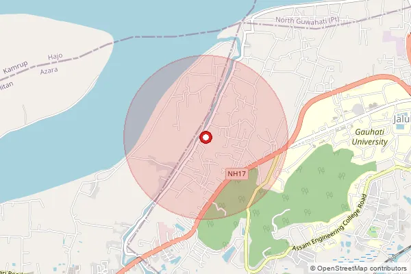 Map showing approximate area covered by Pincode 781133 — Dagaon S.O., Kamrup