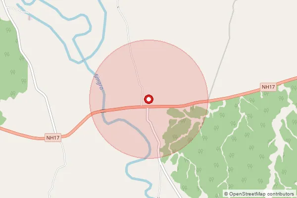 Map showing approximate area covered by Pincode 781135 — Pachia B.O, Kamrup