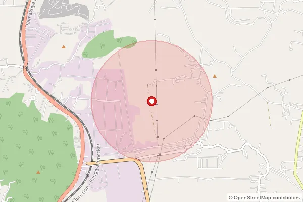 Map showing approximate area covered by Pincode 781136 — Mahtoli B.O, Kamrup