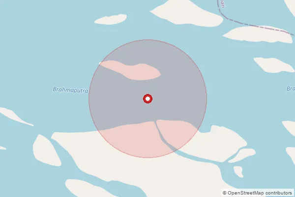 Map showing approximate area covered by Pincode 781310 — Khakharisal B.O, Nalbari