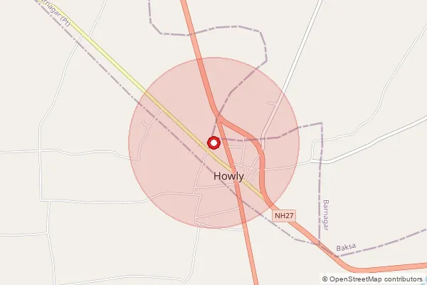 Map showing approximate area covered by Pincode 781316 — Jasihatipara B.O, Barpeta
