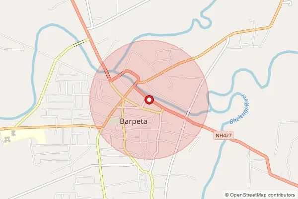 Map showing approximate area covered by Pincode 781330 — Barghogra B.O, Baksa