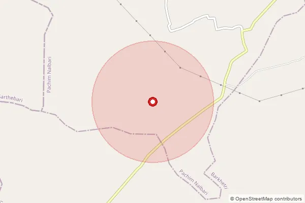 Map showing approximate area covered by Pincode 781344 — Angardhowa B.O, Baksa