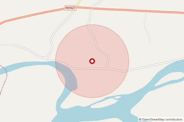 Map showing approximate area covered by Pincode 781355 — Geruapara B.O, Baksa