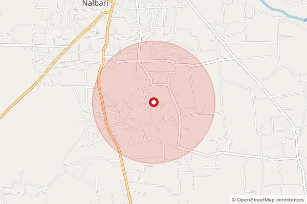 Map showing approximate area covered by Pincode 781368 — Nagrijuli S.O, Baksa