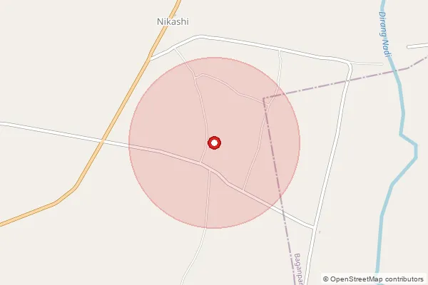 Map showing approximate area covered by Pincode 781372 — Banbari B.O, Baksa