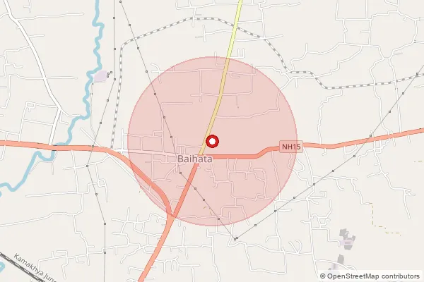 Map showing approximate area covered by Pincode 781381 — Pingaleswar B.O, Kamrup