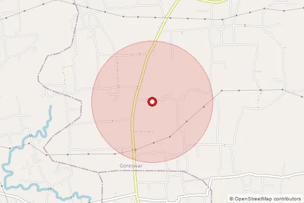 Map showing approximate area covered by Pincode 781382 — Japia B.O, Kamrup