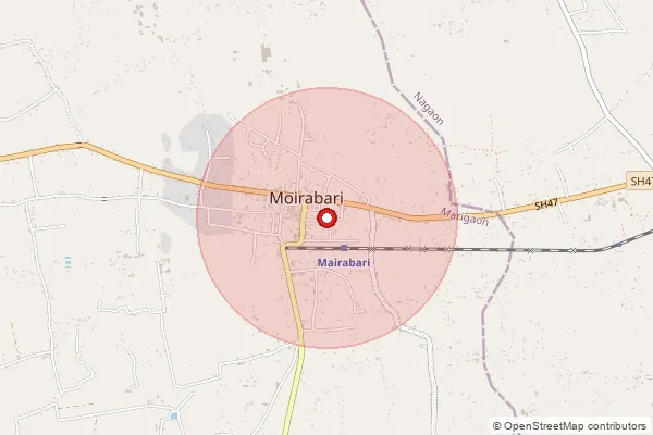 Map showing approximate area covered by Pincode 782126 — Datialbori B.O, Marigaon